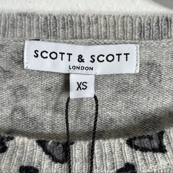 NWT Scott & Scott London Cashmere Hearts Sweater - Picture 4 of 6
